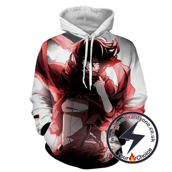 Attack On Titan - Mikasa Ackerman 3D - Attack On Titan Hoodies